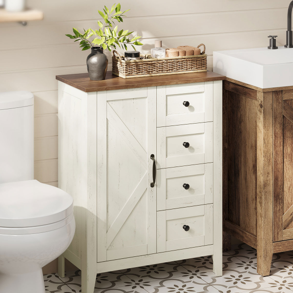 Ντουλάπι Δαπέδου Με 4 Συρτάρια (60x30x80) Vasagle BBK753W01