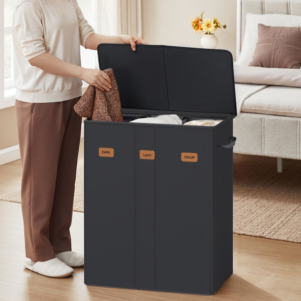 Καλάθι Απλύτων 3 Θέσεων (64x33x75) Songmics RLH013B01