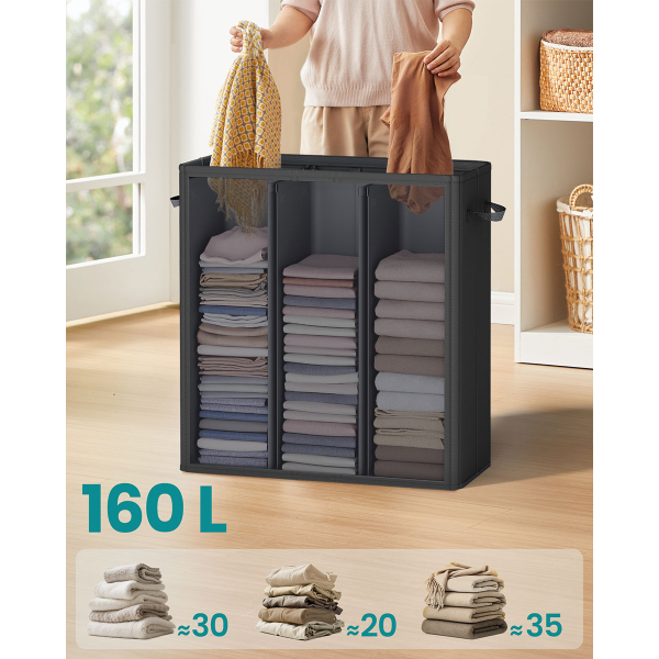 Καλάθι Απλύτων 3 Θέσεων (64x33x75) Songmics RLH013B01