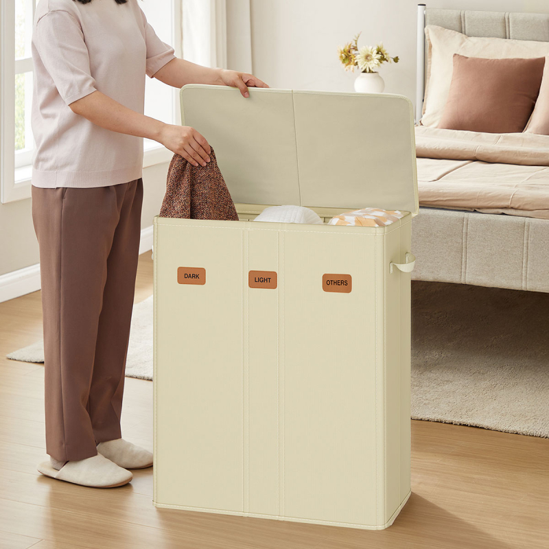 Καλάθι Απλύτων 3 Θέσεων (64x33x75) Songmics RLH013W01