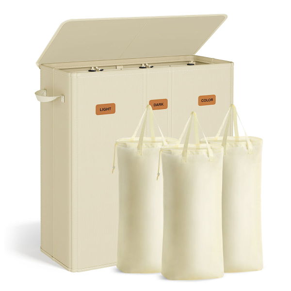 Καλάθι Απλύτων 3 Θέσεων (64x33x75) Songmics RLH013W01