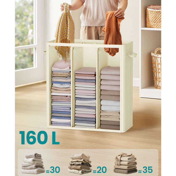 Καλάθι Απλύτων 3 Θέσεων (64x33x75) Songmics RLH013W01