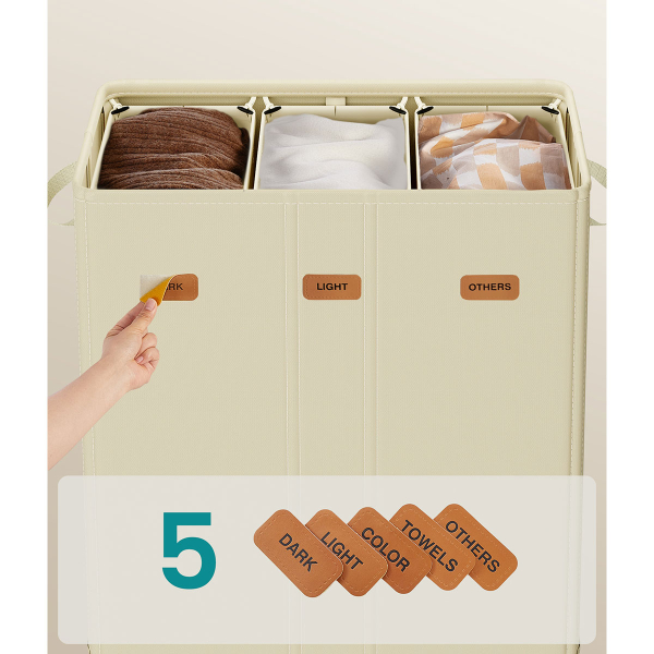 Καλάθι Απλύτων 3 Θέσεων (64x33x75) Songmics RLH013W01