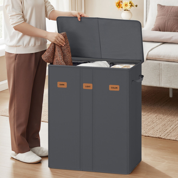 Καλάθι Απλύτων 3 Θέσεων (64x33x75) Songmics RLH013G01