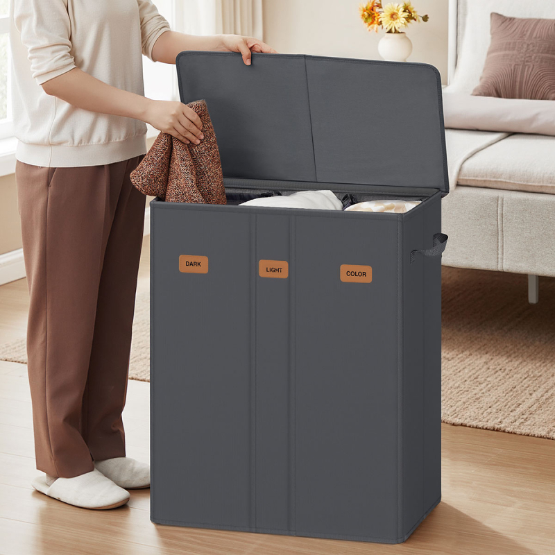 Καλάθι Απλύτων 3 Θέσεων (64x33x75) Songmics RLH013G01