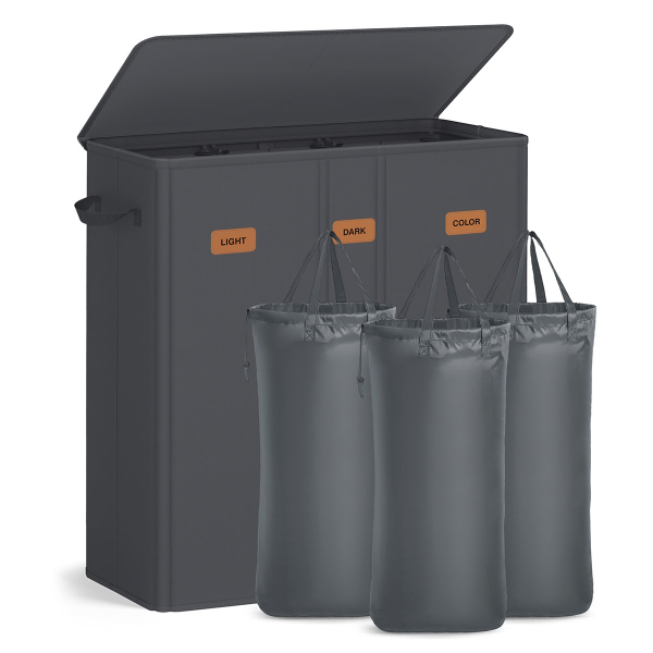 Καλάθι Απλύτων 3 Θέσεων (64x33x75) Songmics RLH013G01