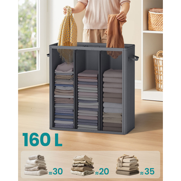 Καλάθι Απλύτων 3 Θέσεων (64x33x75) Songmics RLH013G01