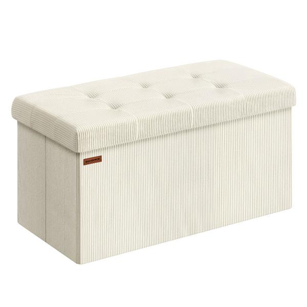 Ταμπουρέ Με Αποθηκευτικό Χώρο (76x38x38) Songmics LSF603W01