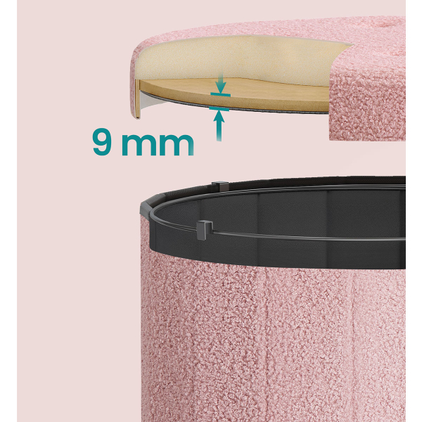 Σκαμπό Με Αποθηκευτικό Χώρο (47x47x45) Songmics LSF606R01