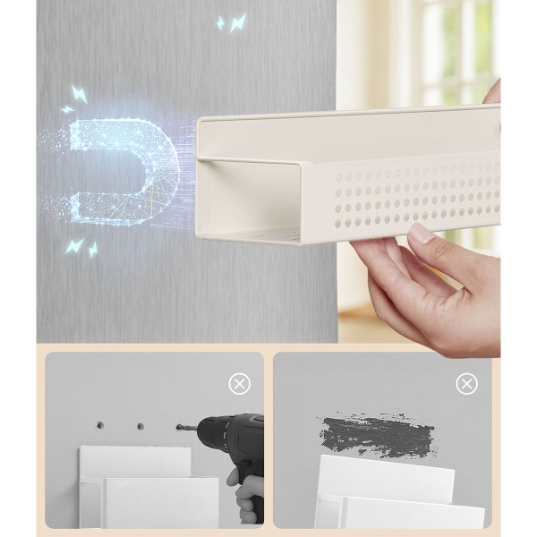 Μαγνητικά Ράφια Για Μπαχαρικά (Σετ 4τμχ) Songmics KCS061W01