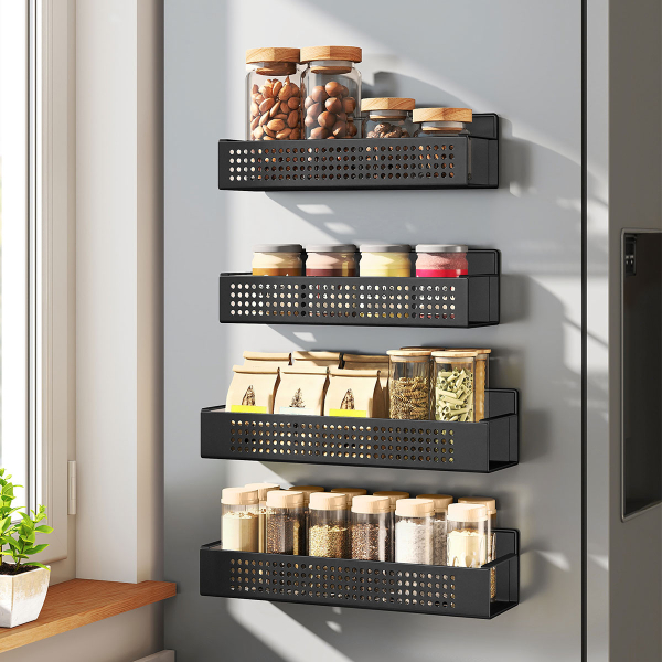 Μαγνητικά Ράφια Για Μπαχαρικά (Σετ 4τμχ) Songmics KCS061B01