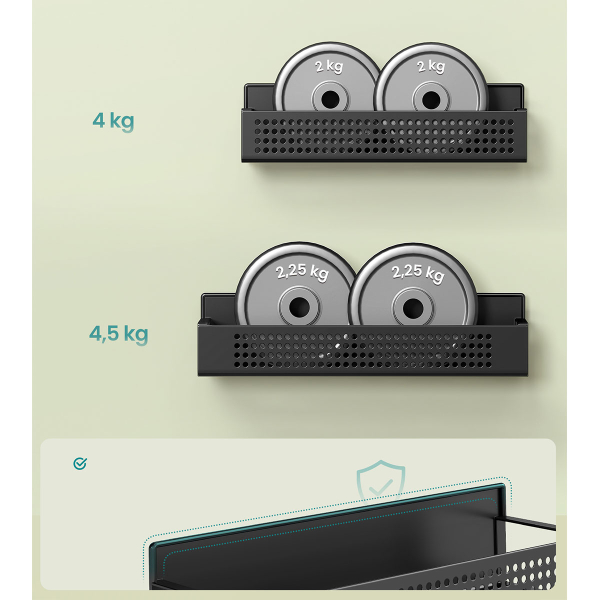 Μαγνητικά Ράφια Για Μπαχαρικά (Σετ 4τμχ) Songmics KCS061B01