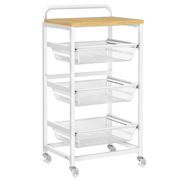 Τρόλεϊ/Ραφιέρα 4 Θέσεων (40x31.7x76) Vasagle LRC040Y01