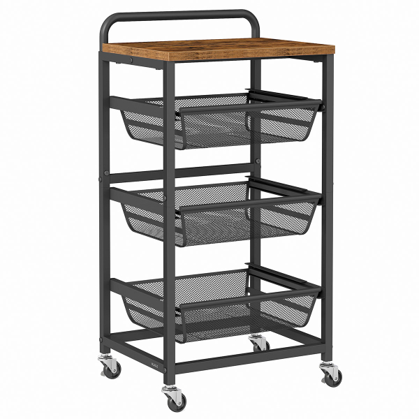 Τρόλεϊ/Ραφιέρα 4 Θέσεων (40x31.7x76) Vasagle LRC040K01