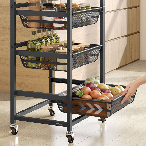 Τρόλεϊ/Ραφιέρα 5 Θέσεων (40x31.7x95) Vasagle LRC041K01