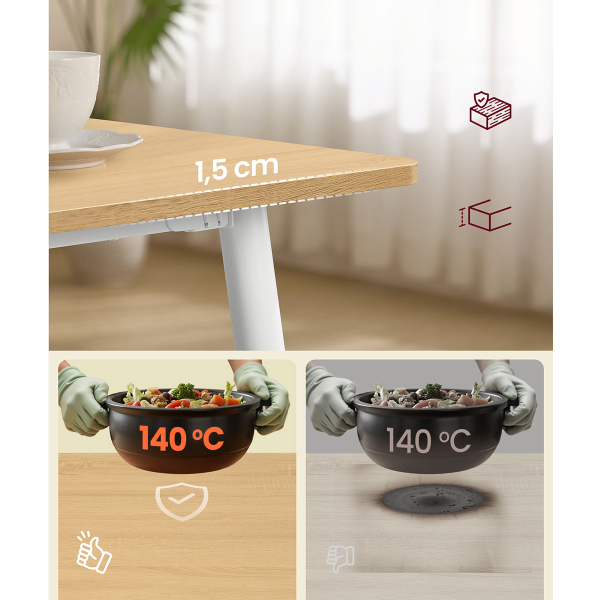 Τραπέζι Κουζίνας (140x75x75.5) Vasagle KDT100YA02V1