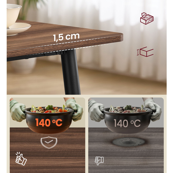 Τραπέζι Κουζίνας (140x75x75.5) Vasagle KDT100KE02V1