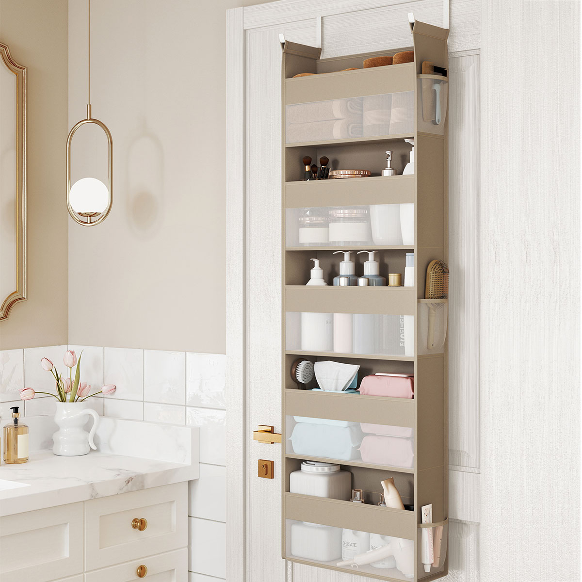 Κρεμαστή Θήκη Οργάνωσης Πόρτας 5 Θέσεων (40x15x140) Songmics RDH007Y01