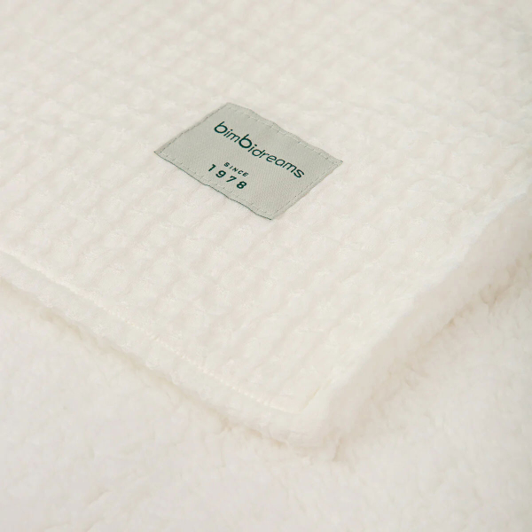 Κουβέρτα Fleece Αγκαλιάς (75x90) + Πανάκι Παρηγοριάς Bimbidreams Λευκό