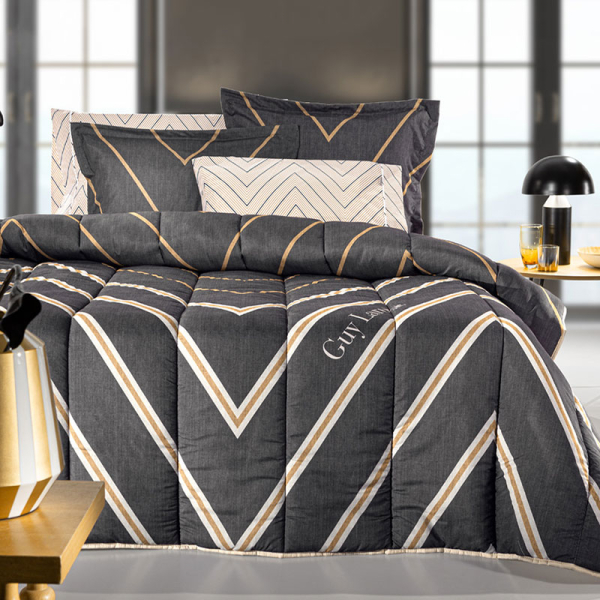 Παπλωματοθήκη Υπέρδιπλη (225x245) Guy Laroche Canyon Anthracite