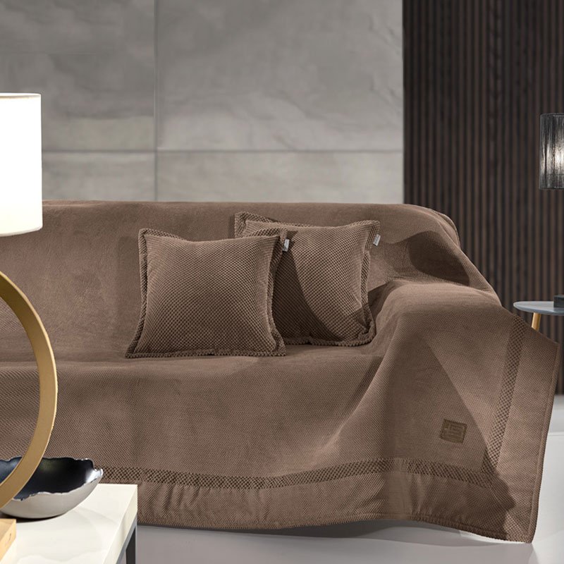 Αδιάβροχο Ριχτάρι Καναπέ Διθέσιου (170x250) Guy Laroche Rubicon Latte