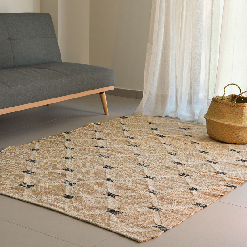 Χαλί Καλοκαιρινό (140x200) Ravelia Chainlink Black