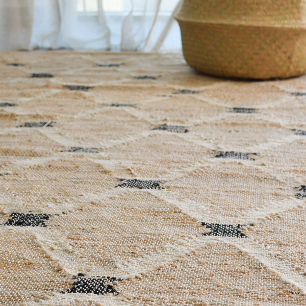 Χαλί Καλοκαιρινό (140x200) Ravelia Chainlink Black