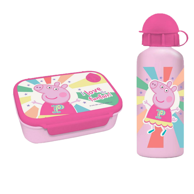 Φαγητοδοχείο 800ml & Παγούρι 500ml Must Peppa Pig 000482830