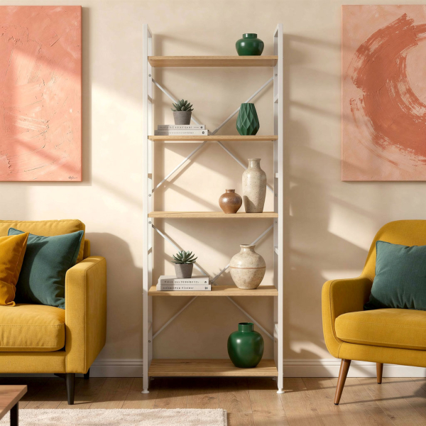 Ραφιέρα Δαπέδου 5 Θέσεων (60x35x159) Spitishop Muse