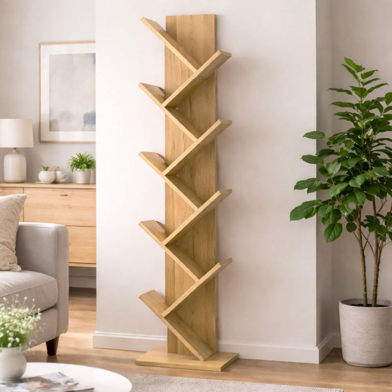 Βιβλιοθήκη Δαπέδου 8 Θέσεων (40x30x174) Spitishop Libro Natural
