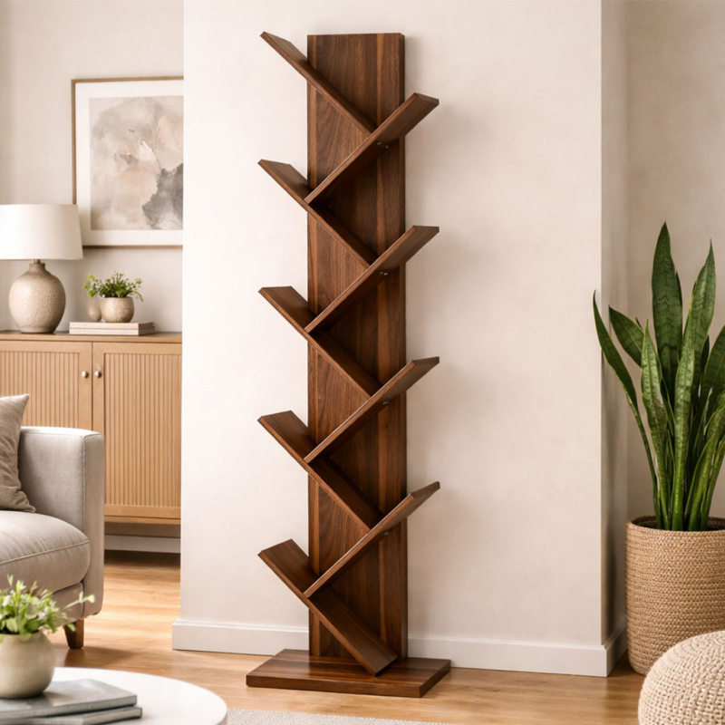 Βιβλιοθήκη Δαπέδου 8 Θέσεων (40x30x174) Spitishop Libro Brune