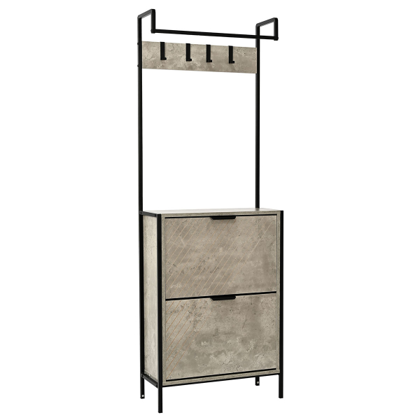 Έπιπλο Εισόδου - Παπουτσοθήκη 12 Θέσεων (60x26x172) Spitishop Sapiente Cement