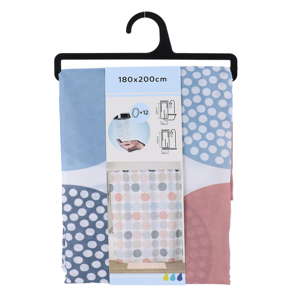 Κουρτίνα Μπάνιου (180x200) Με Κρίκους T-D Gaia 1205664