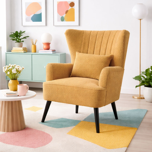 Πολυθρόνα (79x76.5x95.5) Spitishop Embrace Yellow