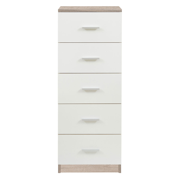 Συρταριέρα 5 Θέσεων (40x35x108) Spitishop Dama White/Greige