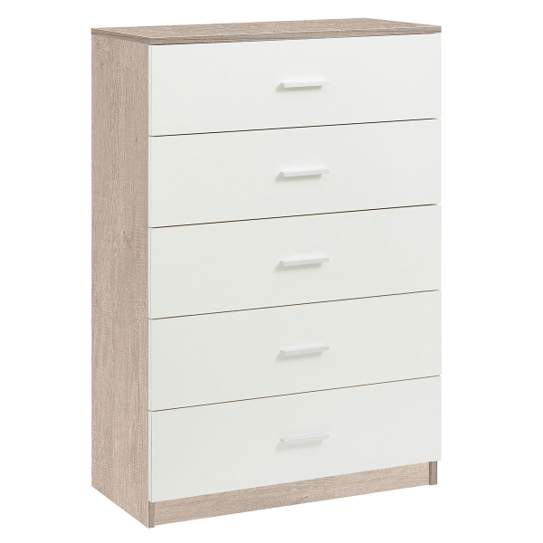 Συρταριέρα 5 Θέσεων (70x35x108) Spitishop Dama White/Greige