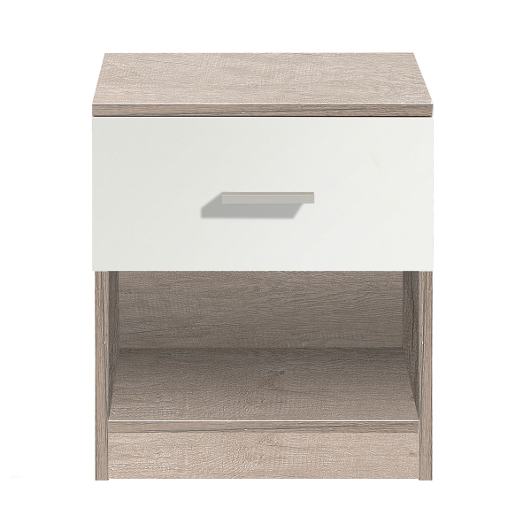 Κομοδίνο Με Συρτάρι & Ράφι (40x32x48) Spitishop Dama White/Greige