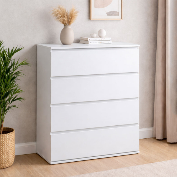 Συρταριέρα 4 Θέσεων (80x40x105) Spitishop Serene White