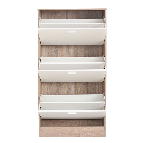 Παπουτσοθήκη Με 3 Ράφια/18 Θέσεων (63x24x120) Spitishop Slimline Natural/White