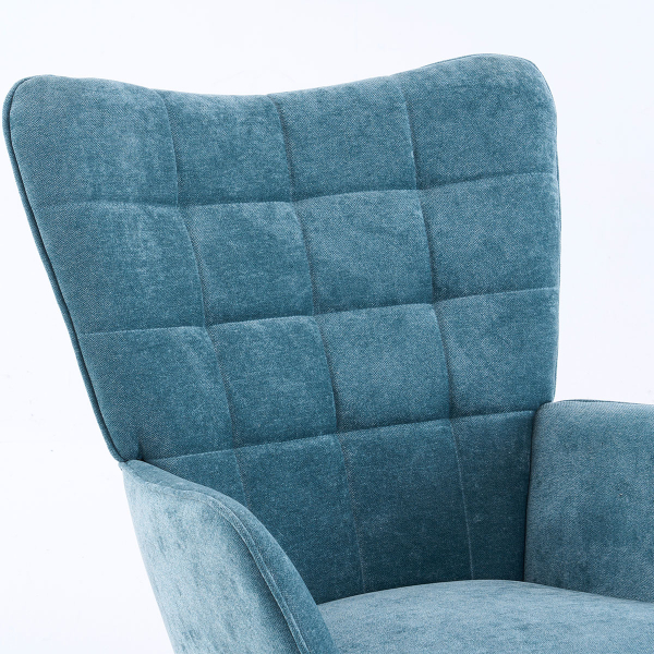 Πολυθρόνα Με Υποπόδιο (78x72x98) Spitishop Haven Blue