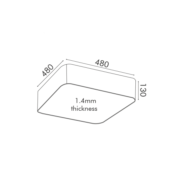 Φωτιστικό Πλαφονιέρα LED 3 CCT Aca Emery HM28LEDC48BKCCT Matt Black