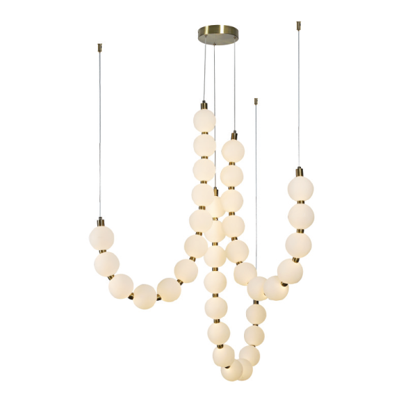 Φωτιστικό Οροφής Τρίφωτο LED Aca Lolly HM238LEDP36 Brass Gold/White