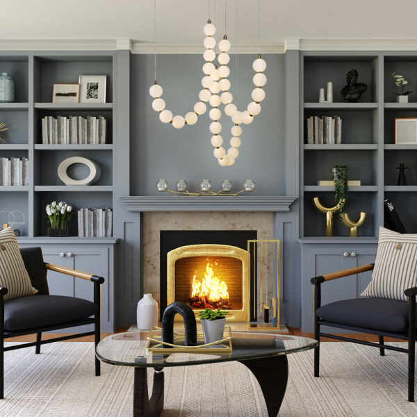 Φωτιστικό Οροφής Τρίφωτο LED Aca Lolly HM238LEDP36 Brass Gold/White