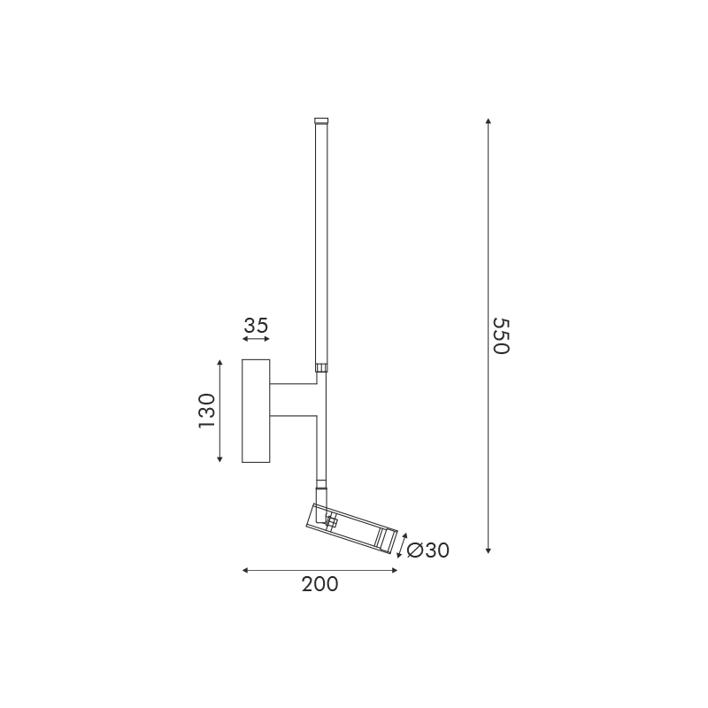 Απλίκα Τοίχου Led Aca Concerto Hm616Ledwbk Black Home Φωτιστικά Spitishop