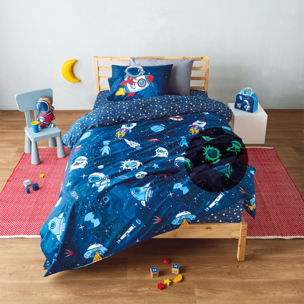 Φωσφοριζέ Πάπλωμα Μονό (160x240) 2 Όψεων Kentia Kids Sirius