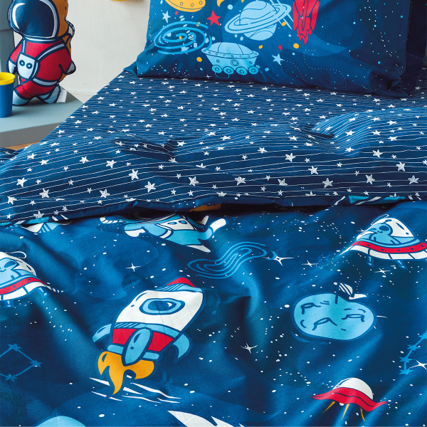 Φωσφοριζέ Πάπλωμα Μονό (160x240) 2 Όψεων Kentia Kids Sirius