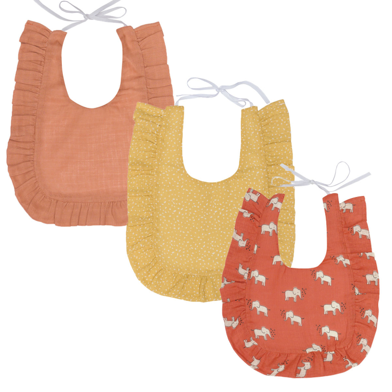 Σαλιάρες (30x37) Σετ 3τμχ Kentia Baby YN 25 Mnx Elephants