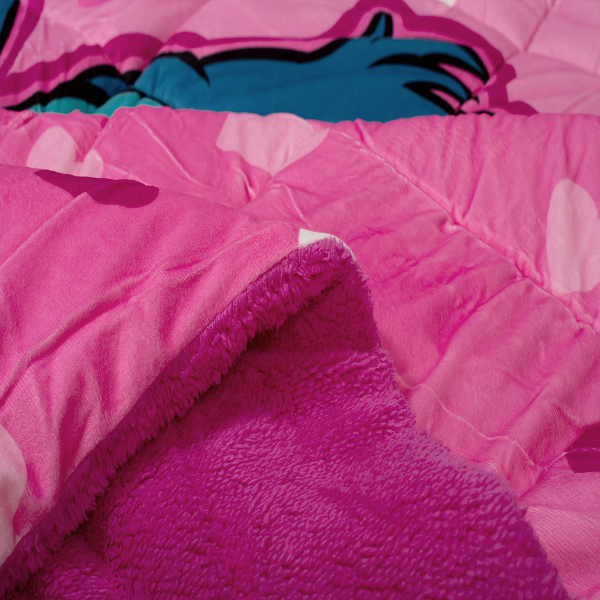 Κουβερτοπάπλωμα Μονό (160x250) Dimcol Lilo & Stitch Pink