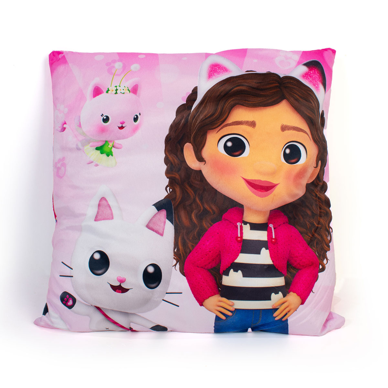 Διακοσμητικό Μαξιλάρι Βελουτέ 2 Όψεων (38x38) Dimcol Gabby's Dollhouse 03