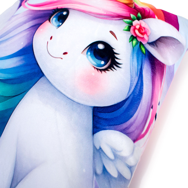 Διακοσμητικό Μαξιλάρι Βελουτέ 2 Όψεων (38x38) Dimcol Unicorn 10